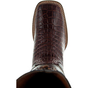 Caiman Hornback Print Cowboy Boots | Men's Square Toe Boots (H7005) - Soto Boots