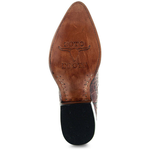 Soto Boots Men's Gator Tail Print Cowboy Boots (H7006) - Soto Boots