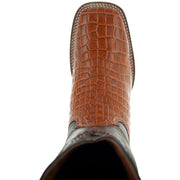 Caiman Hornback Print Cowboy Boots | Men's Square Toe Boots (H7005) - Soto Boots