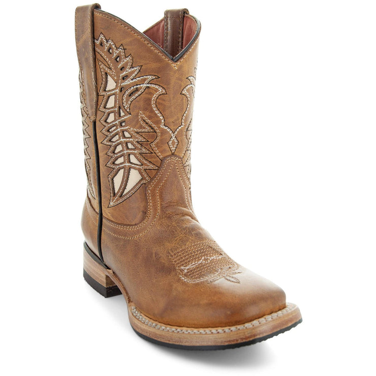 Kids' Tan Country Boots | Everyday Western Boots for Kids (K3007) - Soto Boots