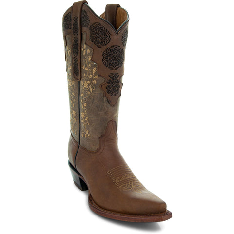 Autumn Gold Women's Embroidered Cowgirl Boots by Soto Boots M4003 - Soto Boots