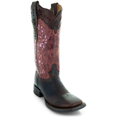 Pretty in Pink Womens Embroidered Cowgirl Boots by Soto Boots M4004 - Soto Boots