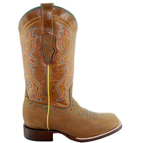 Ana Vaquera Western Boots | Women's Embroidered Square Toe Cowgirl Boots (M9002) - Soto Boots