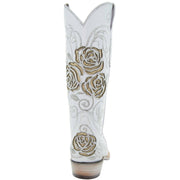 White Rose Inlayed Women's Cowgirl Boots (M50032) - Soto Boots