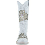 White Rose Inlayed Women's Cowgirl Boots (M50032) - Soto Boots