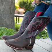 Ana Vaquera Western Boots | Women's Embroidered Square Toe Cowgirl Boots (M9002) - Soto Boots