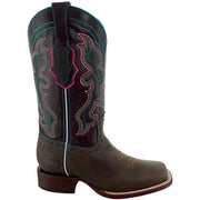 Ana Vaquera Western Boots | Women's Embroidered Square Toe Cowgirl Boots (M9002) - Soto Boots