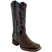 Ana Vaquera Western Boots | Women's Embroidered Square Toe Cowgirl Boots (M9002) - Soto Boots