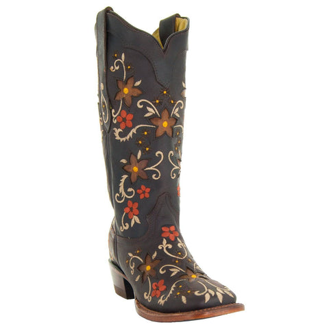 Camellia Women's Floral Square Toe Cowgirl Boots M4001 - Soto Boots