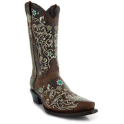Dahlia Women's Vintage Floral Embroidered Cowgirl Boots M50042 - Soto Boots