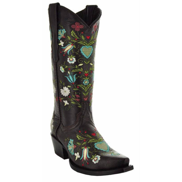 Wildflower Boots | Floral Embroidered Cowgirl Boots (M50030) | Soto Boots