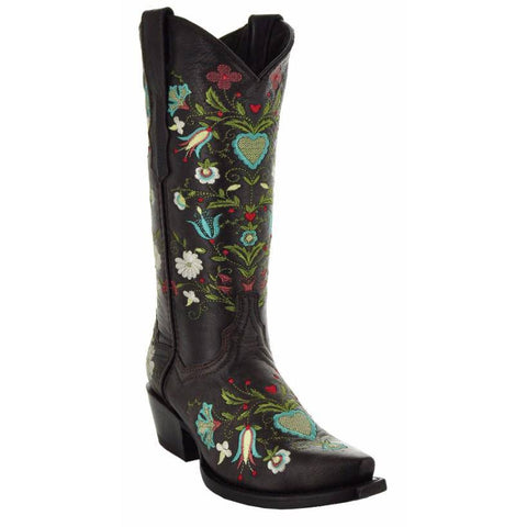 Wildflower Boots | Floral Embroidered Cowgirl Boots (M50030) - Soto Boots