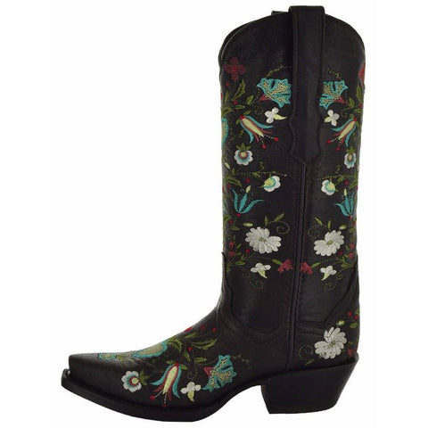 Wildflower Boots | Floral Embroidered Cowgirl Boots (M50030) - Soto Boots