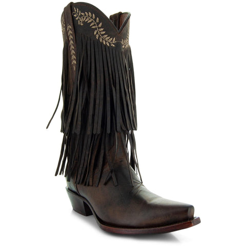 Santa Fe Two Layer Fringe Cowgirl Boots M50035 - Soto Boots