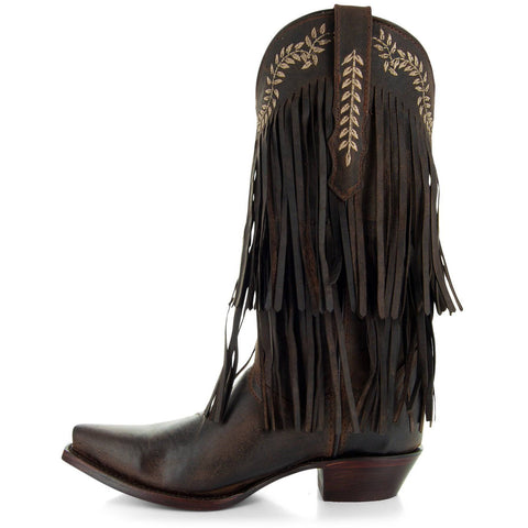 Santa Fe Two Layer Fringe Cowgirl Boots M50035 - Soto Boots