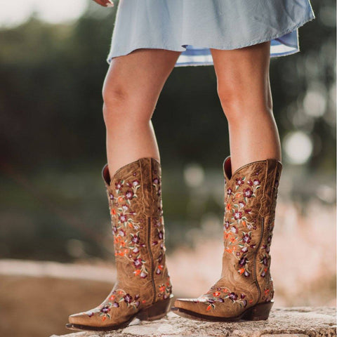 Flower Cowgirl Boots | Floral Fantasy Cowgirl Boots (M50031) - Soto Boots