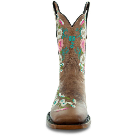 Jasmine Women's Square Toe Floral Cowgirl Boots (M50043) - Soto Boots