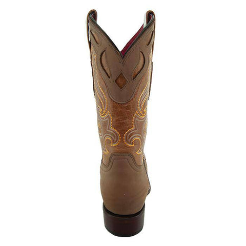 Sofia Women's Broad Square Toe Tan Cowgirl Boots by Soto Boots M9003 - Soto Boots