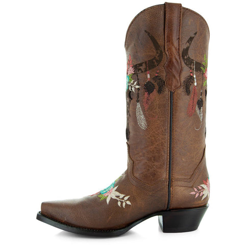 Longhorn Cowgirl Boots | Women's Longhorn Fashion Boots (M50029) - Soto Boots