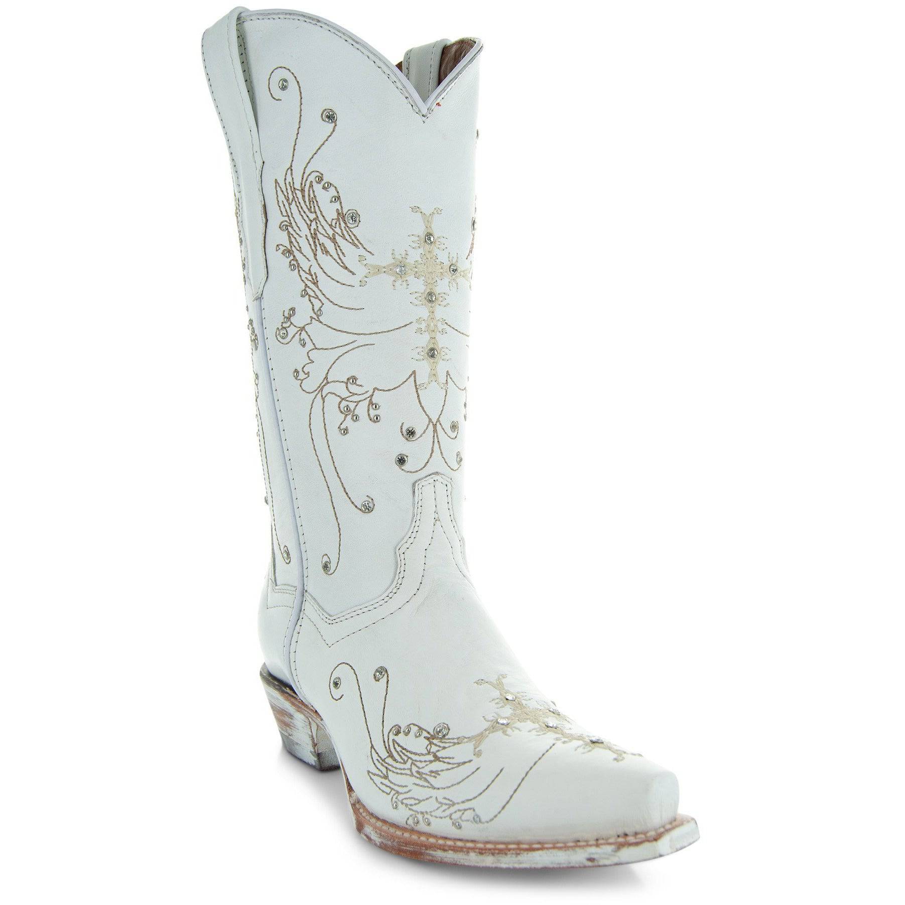 White Rhinestone Cowgirl Boots (Wedding Cowgirl Boots) Soto Boots