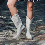 White Rhinestone Cowgirl Boots (Wedding Cowgirl Boots) - Soto Boots