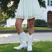 White Rhinestone Cowgirl Boots (Wedding Cowgirl Boots) - Soto Boots