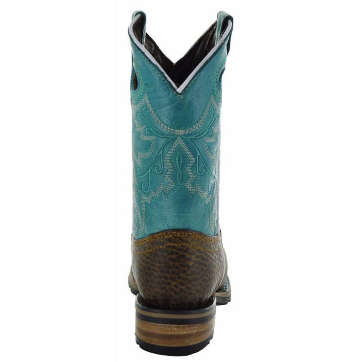 Little Girls' Square Toe Cowgirl Boots | Crocodile Romp (K3005) - Soto Boots