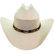 Natural Straw Cowboy Hat | 50X Ventilated Straw Cowboy Hat (S104) - Soto Boots