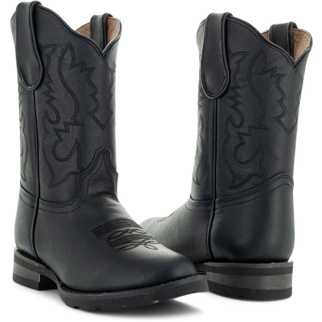 Soto Boots K4004 Buckaroo Kids Cowboy Boots Black | Soto Boots