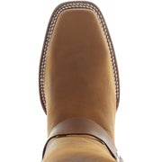 Soto Boots Men's Honey Leather Harness Square Toe Boots H4014 - Soto Boots