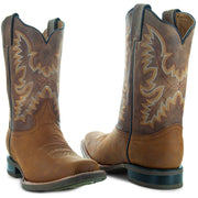 Soto Boots Men's Leather Square Toe Cowboy Boots H4005 - Soto Boots