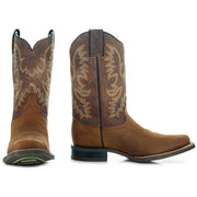 Soto Boots Men's Leather Square Toe Cowboy Boots H4005 - Soto Boots