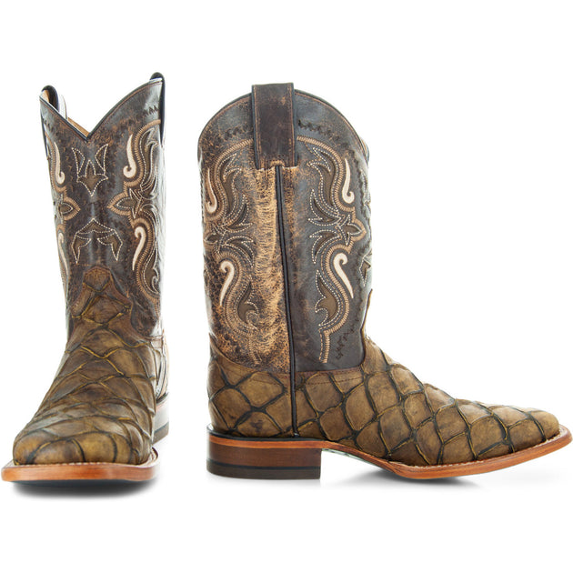 Soto Boots Men's Pirarucu Print Cowboy Boots H4015 | Soto Boots
