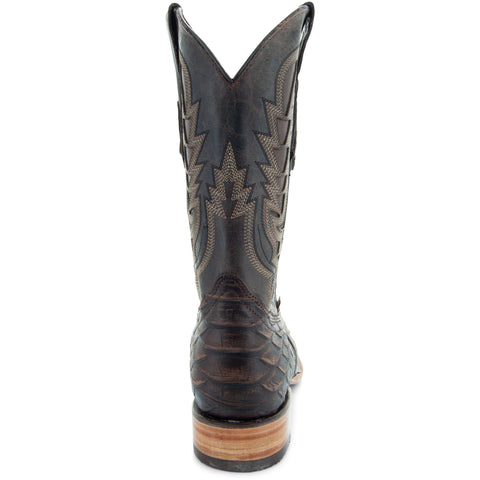 Soto Boots Mens Brown Python Print Boots H50032