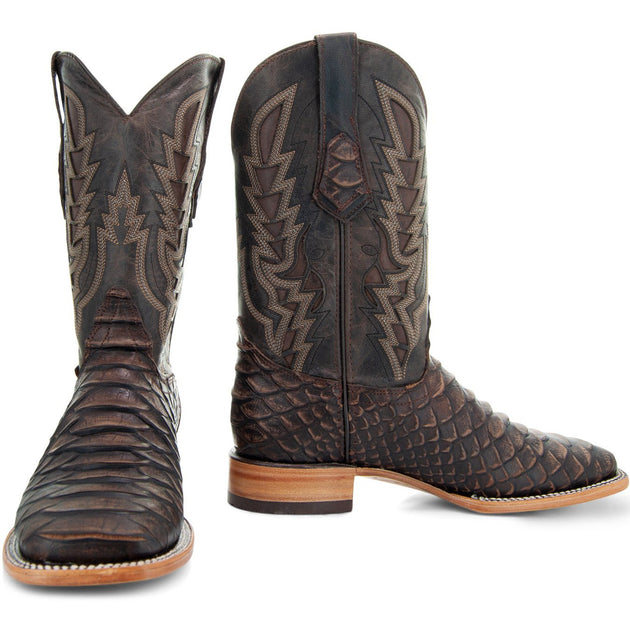 Soto Roper Boots Soto Boots Mens Brown Python Print Boots H50032