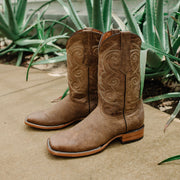 Soto Boots Mens Tan Broad Square Toe Cowboy Boot H50056 - Soto Boots