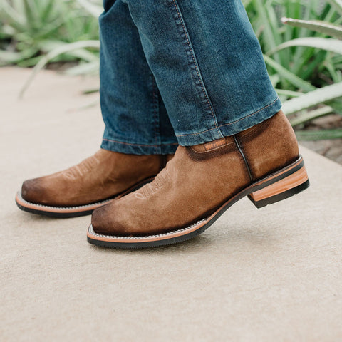 Soto Boots Men's Suede  Burnished Cowboy Boots H50037 - Soto Boots