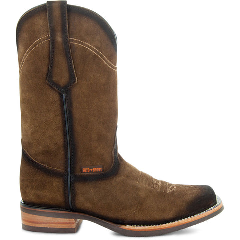 Soto Boots Men's Suede  Burnished Cowboy Boots H50037 - Soto Boots