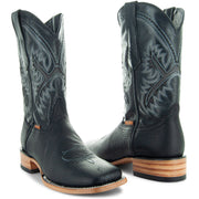 Soto Boots Men's Black Square Toe Cowboy Boots H50040 - Soto Boots