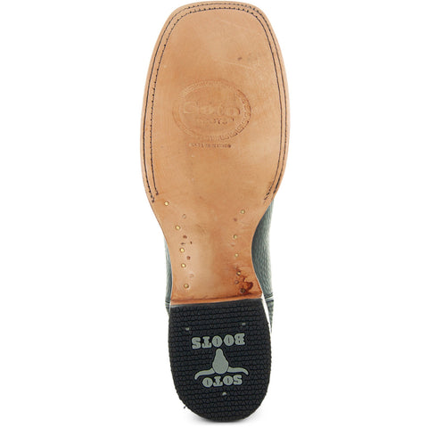 Soto Boots Men's Black Square Toe Cowboy Boots H50040 - Soto Boots