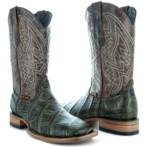Soto Boots Men's Caiman Flank Print Cowboy Boots H50041 - Soto Boots
