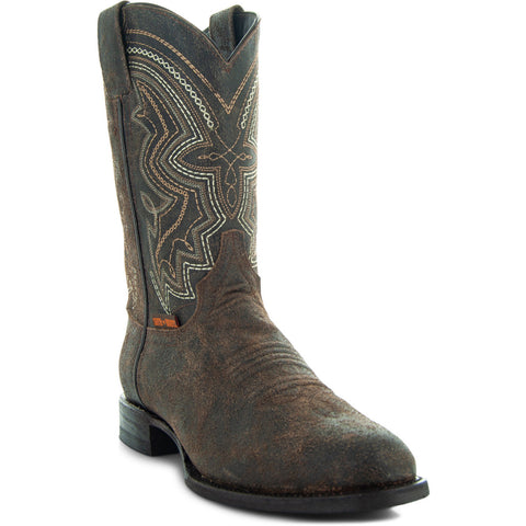 Soto Boots Mens Brown Distressed Leather Cowboy Boots - Soto Boots