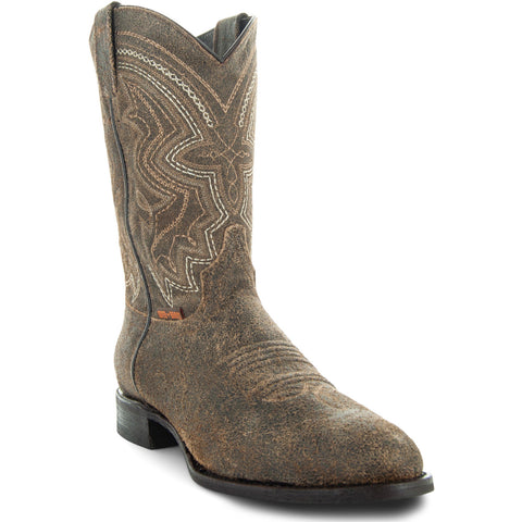 Soto Boots Mens Tan Distressed Leather Cowboy Boots - Soto Boots