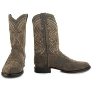 Soto Boots Mens Tan Distressed Leather Cowboy Boots - Soto Boots