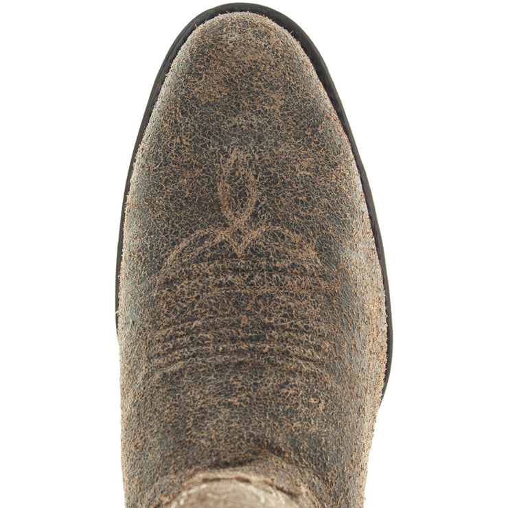 Soto Boots Mens Tan Distressed Leather Cowboy Boots - Soto Boots
