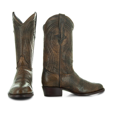 Soto Boots Mens Leather Dress Round Toe Cowboy Boots H50044