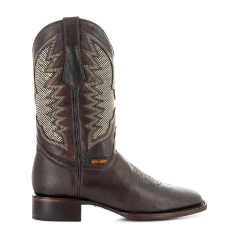 Soto Boots Mens Leather Square Toe Cowboy Boots H50045