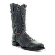 Soto Boots Mens Black Leather Dress Round Toe Cowboy Boots H50046