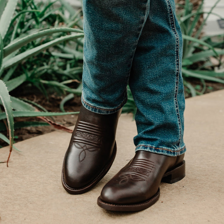 Soto Boots Mens Brown Leather Dress Round Toe Cowboy Boots H50046 Soto Boots Mens Brown Leather Dress Round Toe Cowboy Boots H50046