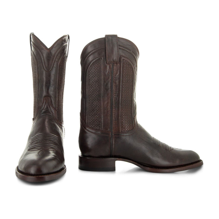 Soto Roper Boots Soto Boots Mens Brown Leather Dress Round Toe Cowboy Boots H50046 ...